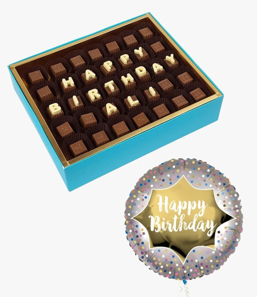 Happy Birthday Chocolates + FREE Birthday Balloon