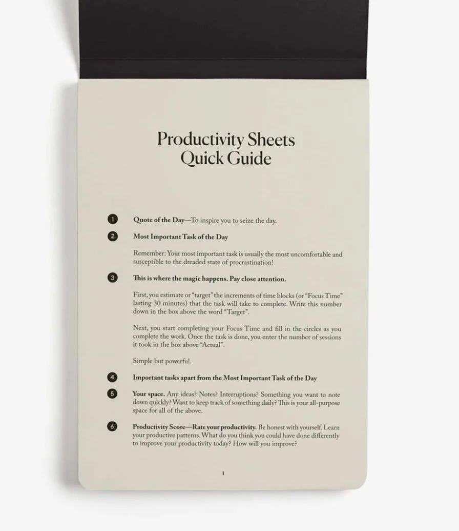 Productivity Planner - A5 Sheets by Intelligent Change