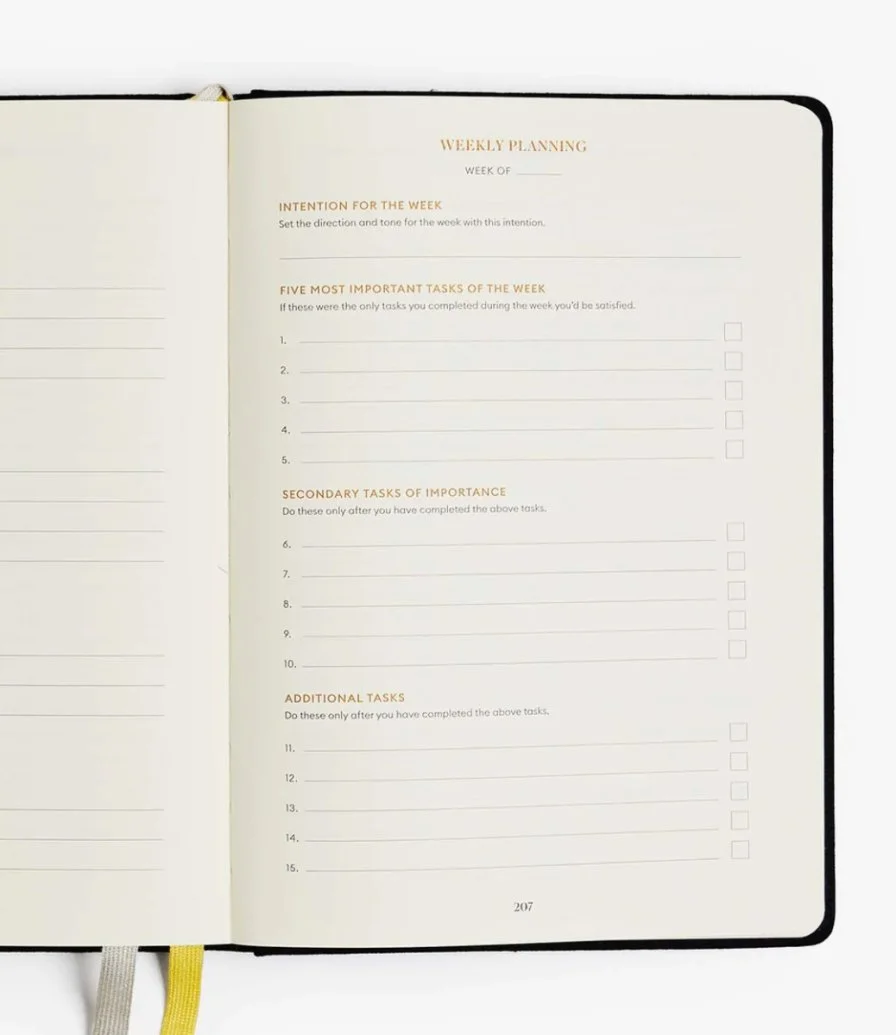 Productivity Planner - Black A5 by Intelligent Change