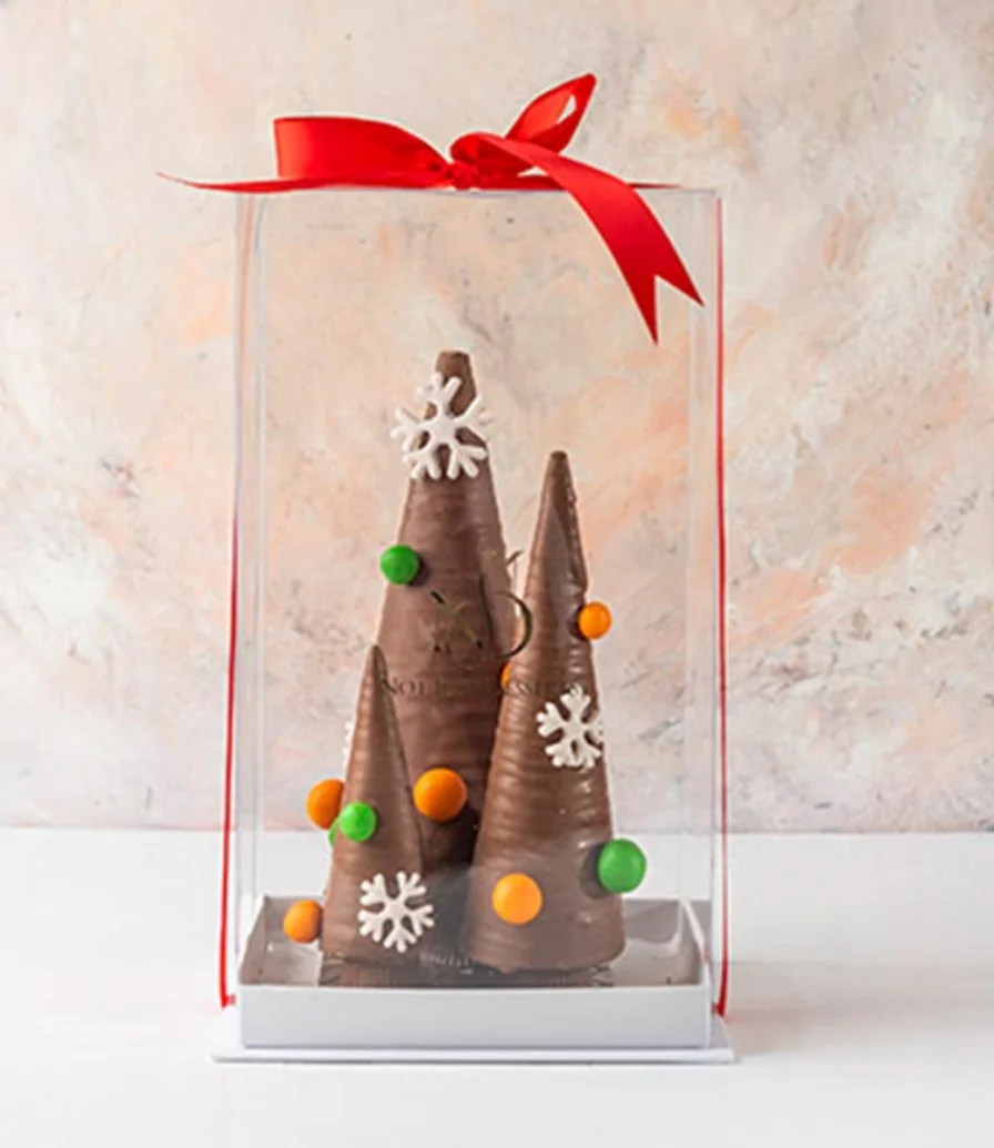 شجرة كريسماس من الشوكولاتة البلجيكية النقية من أن جيه دي