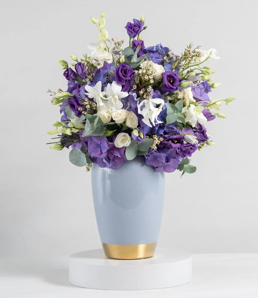 Purple Hydrangea Harmony Arrangement