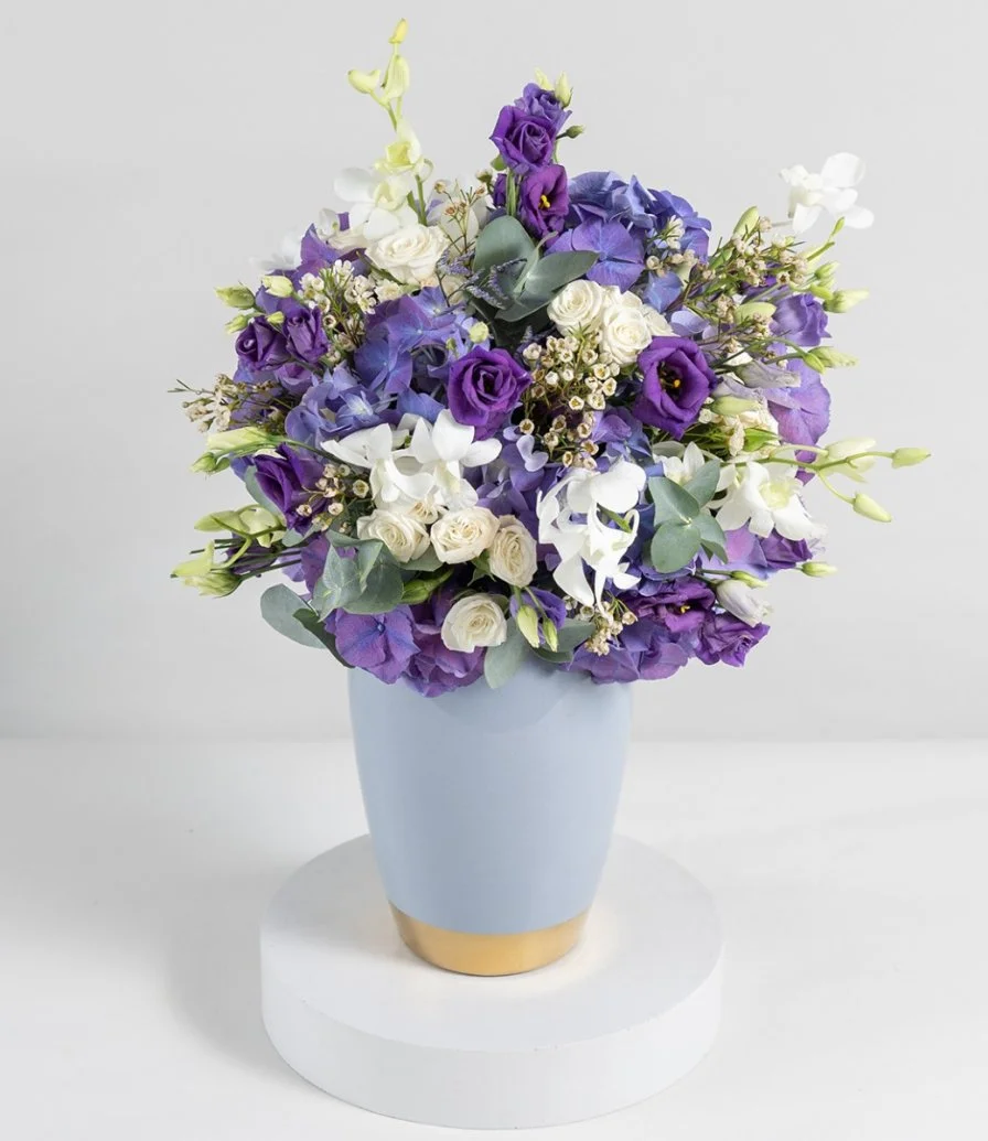 Purple Hydrangea Harmony Arrangement