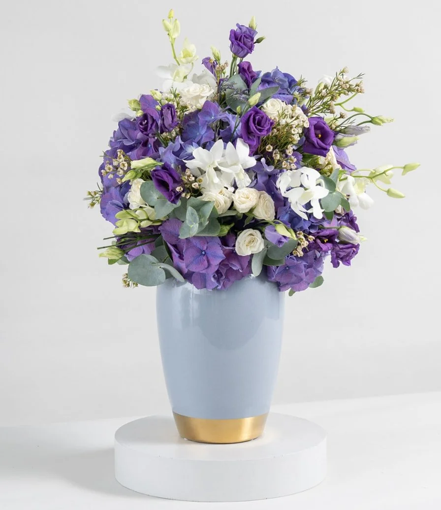 Purple Hydrangea Harmony Arrangement