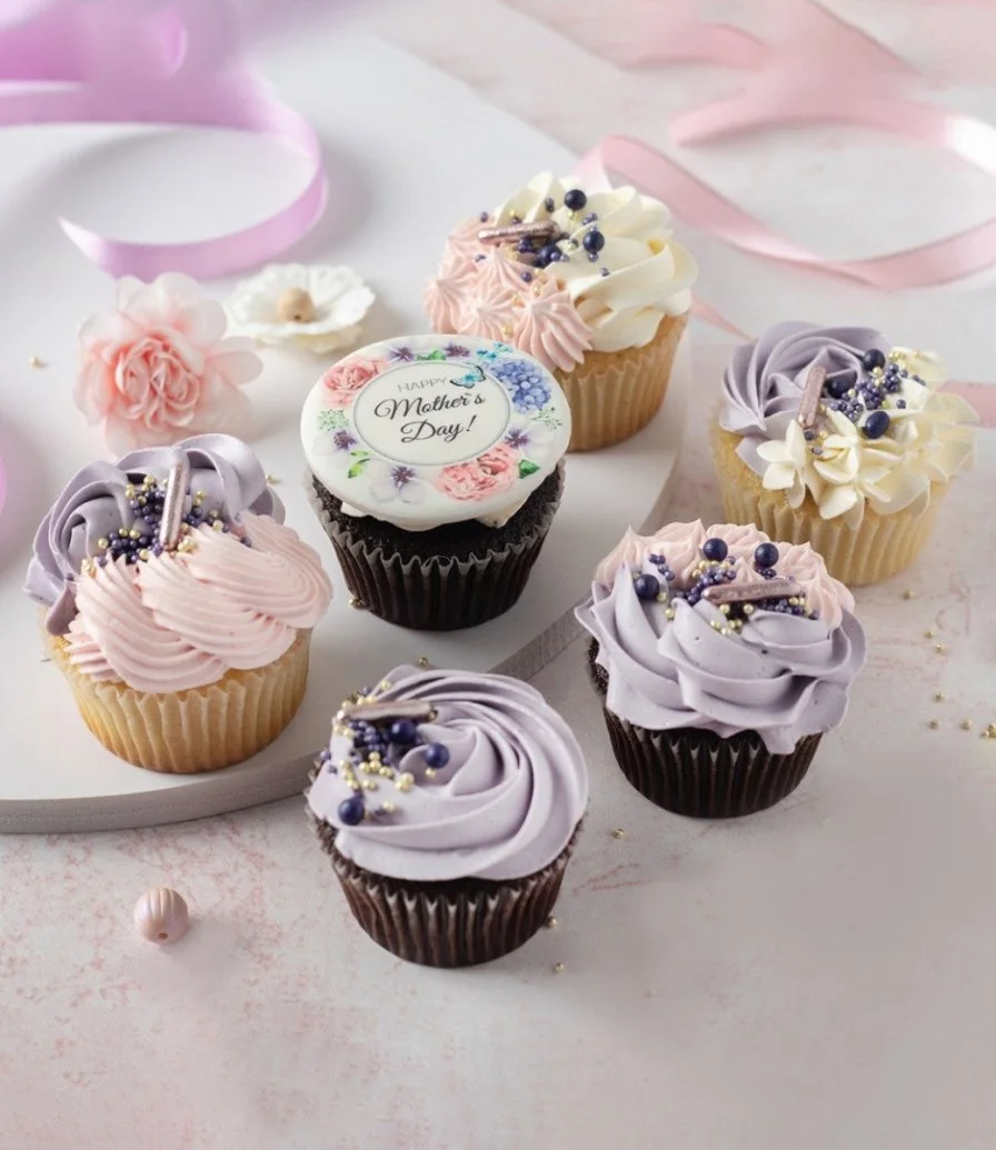Purple & Pink Mother's Day Cupcakes Pack of 12 by Cake Social