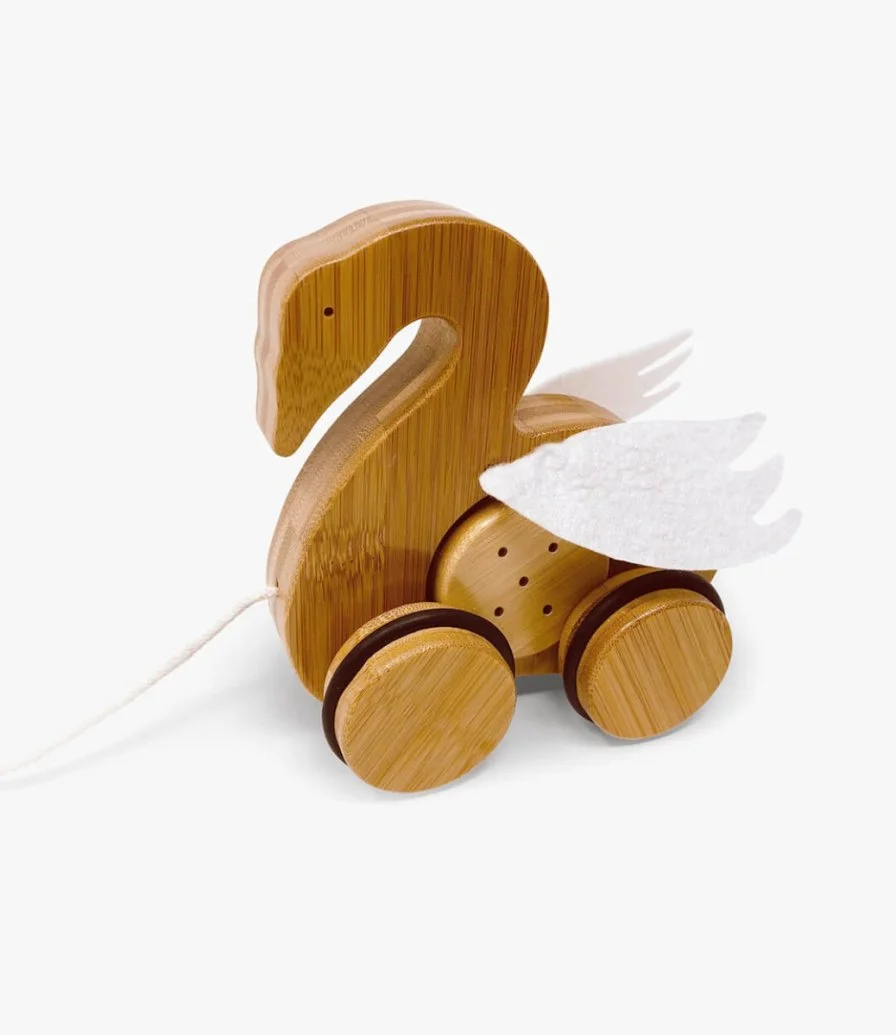Push & Pull Swan - Bamboo By Kinderfeets