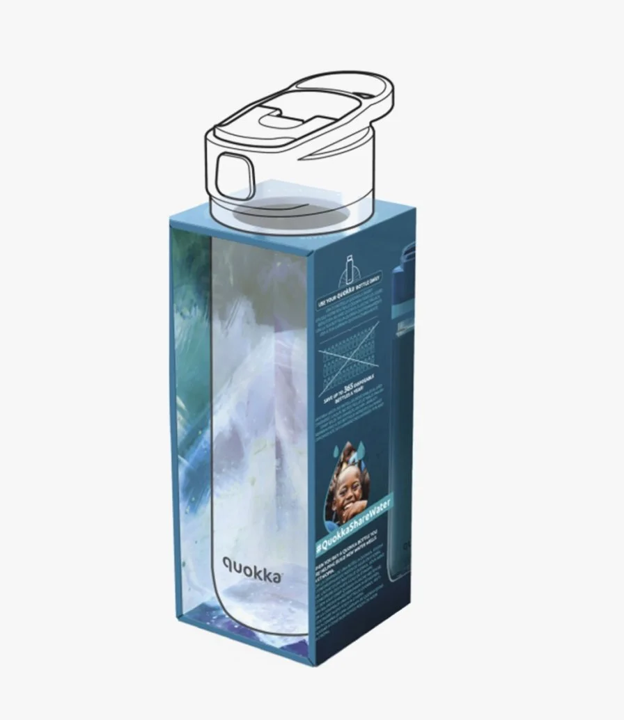 زجاجة مياه تريتان مع غطاء محكم الاغلاق حجم 720 مل تصميم استوائي 