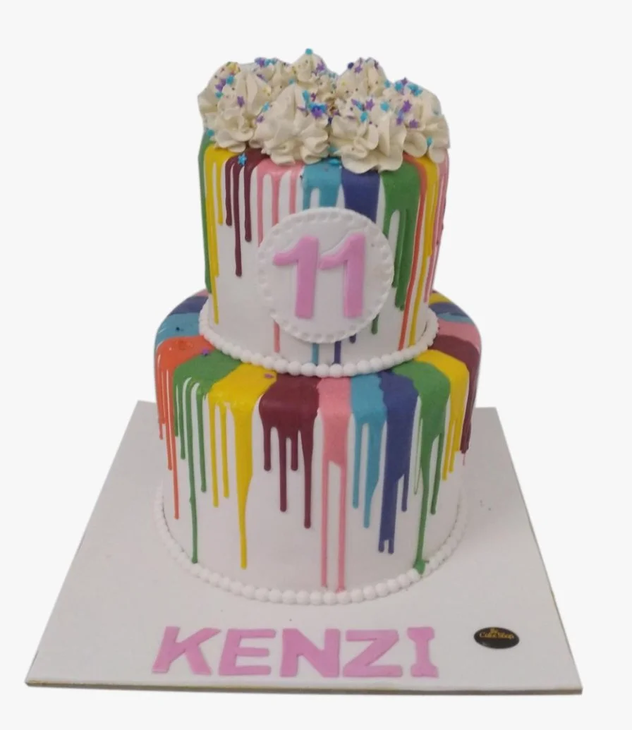 Rainbow 3D Birthday Cake