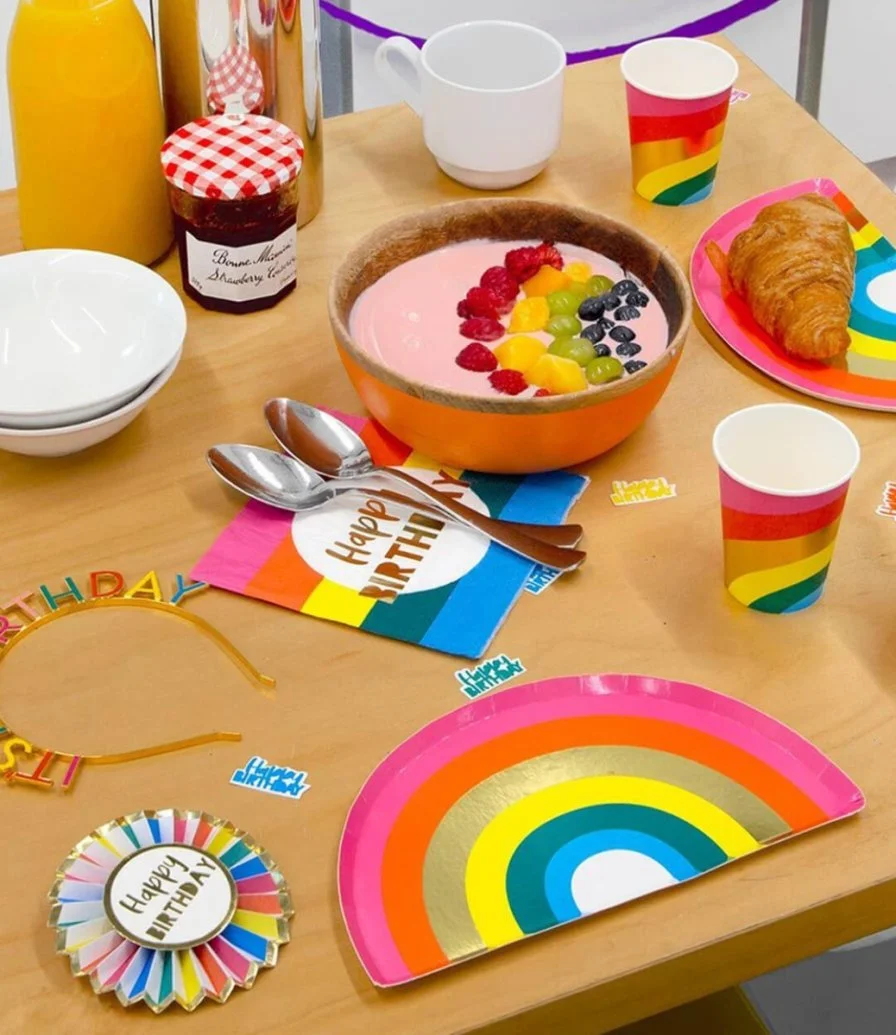 Rainbow Happy Birthday Foil Scatter by Talking Tables