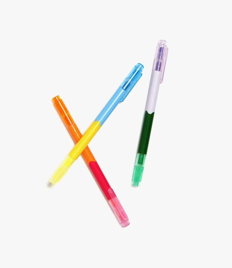 مجموعة أقلام تظليل بألوان الطيف من باندو