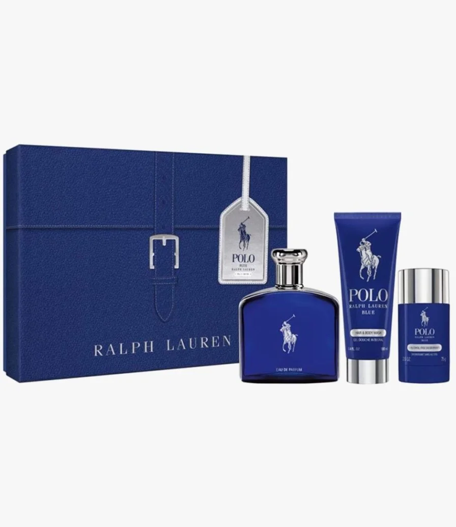 RALPH LAUREN Polo Blue Men's Eau de Perfume 125 ml + 100 ml Hair & Body Wash + 75 ml Deo Stick Set