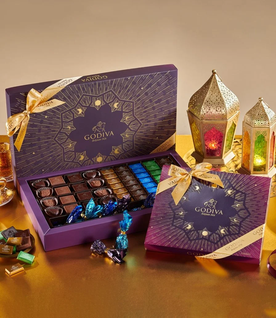 صندوق شوكولاتة رمضان فاينس بيل 75 قطعة من جوديفا