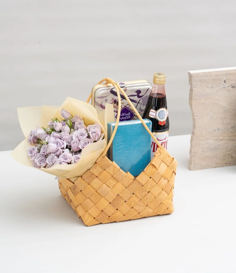 Ramadan Gift Basket with Holy Quran and Vimto 