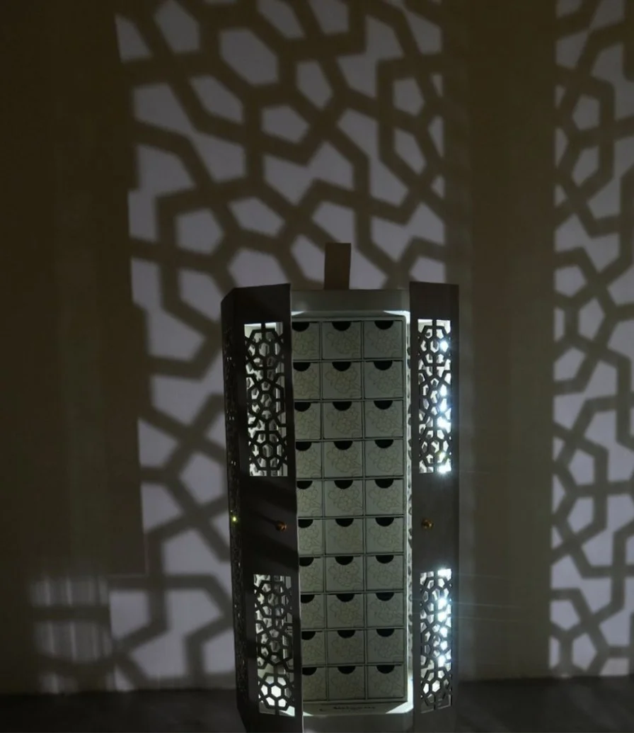 Ramadan Lantern with Mixed Chocolate Bites, Truffles, & Dates by Mirzam