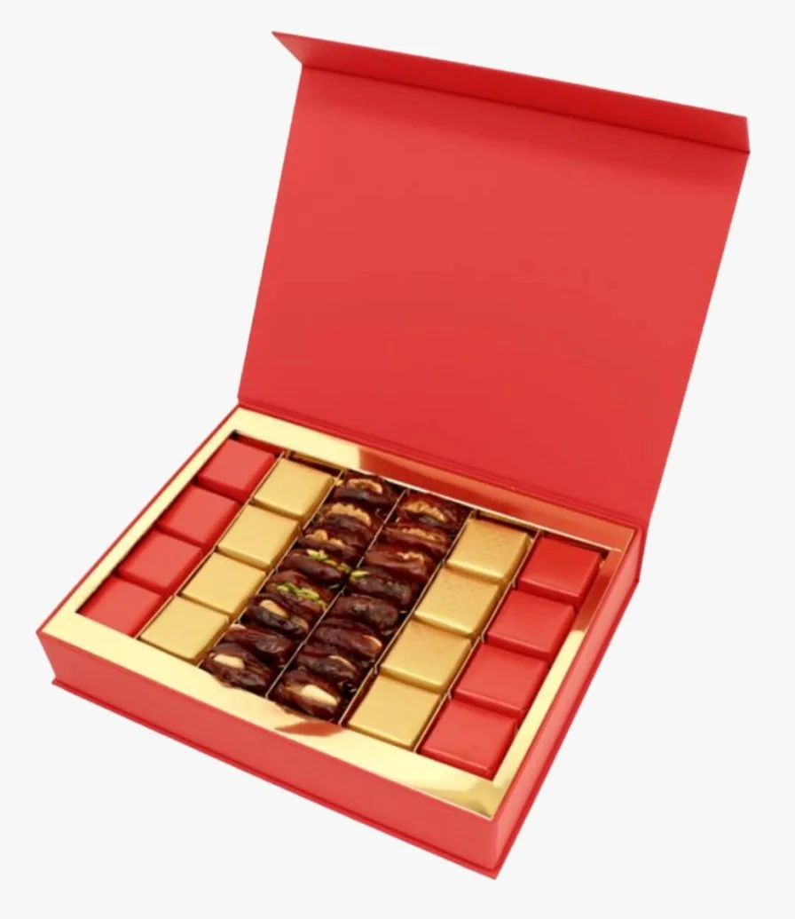 صندوق تمور وشوكولاتة رمضان الفاخر من لو شوكوليتير دبي