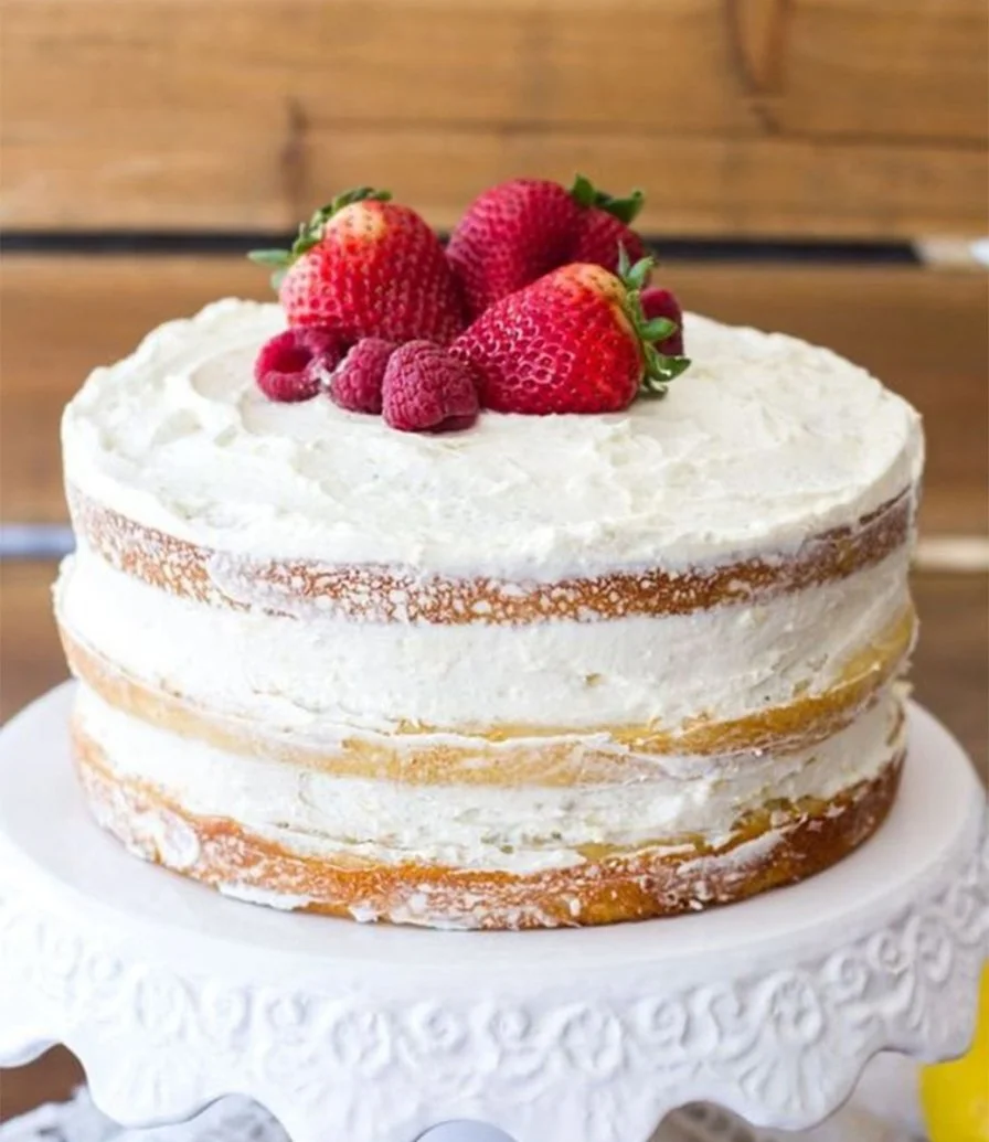 Raspberries & Vanilla Cake by Cecil