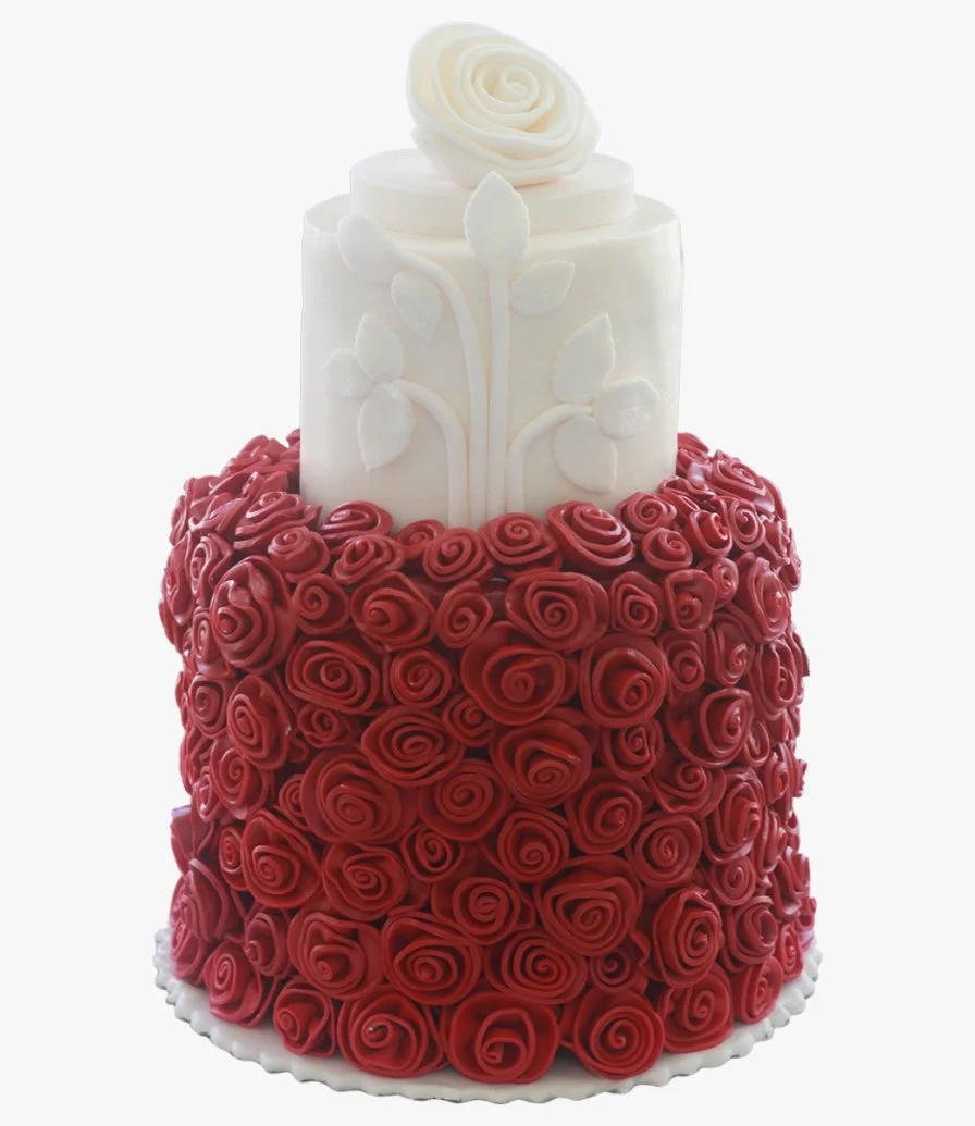 Red Bouquet Cake 