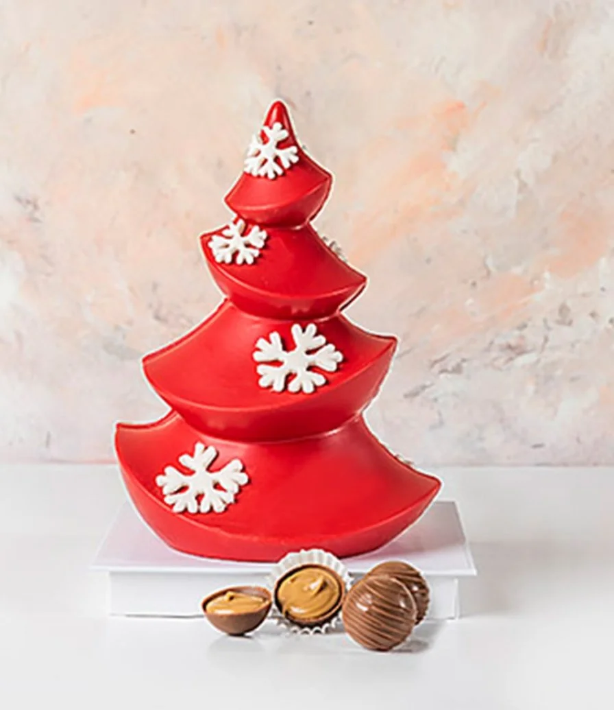Red Chocolate Christmas Tree by NJD