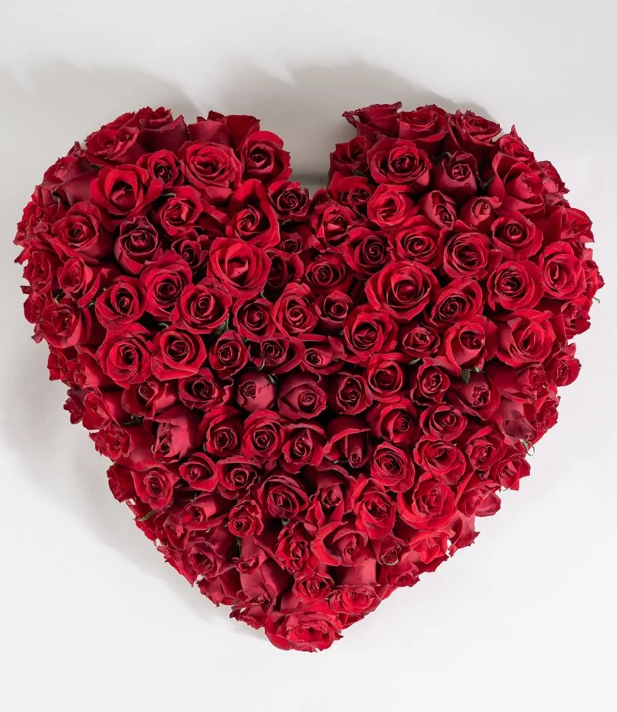 Red Heart Flower Arrangement