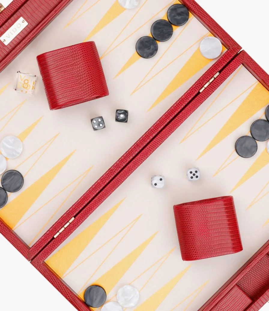 Red Lizard Medium Backgammon By VIDO Backgammon