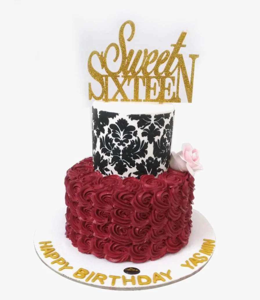 Red Roses 3D Birthday Cake
