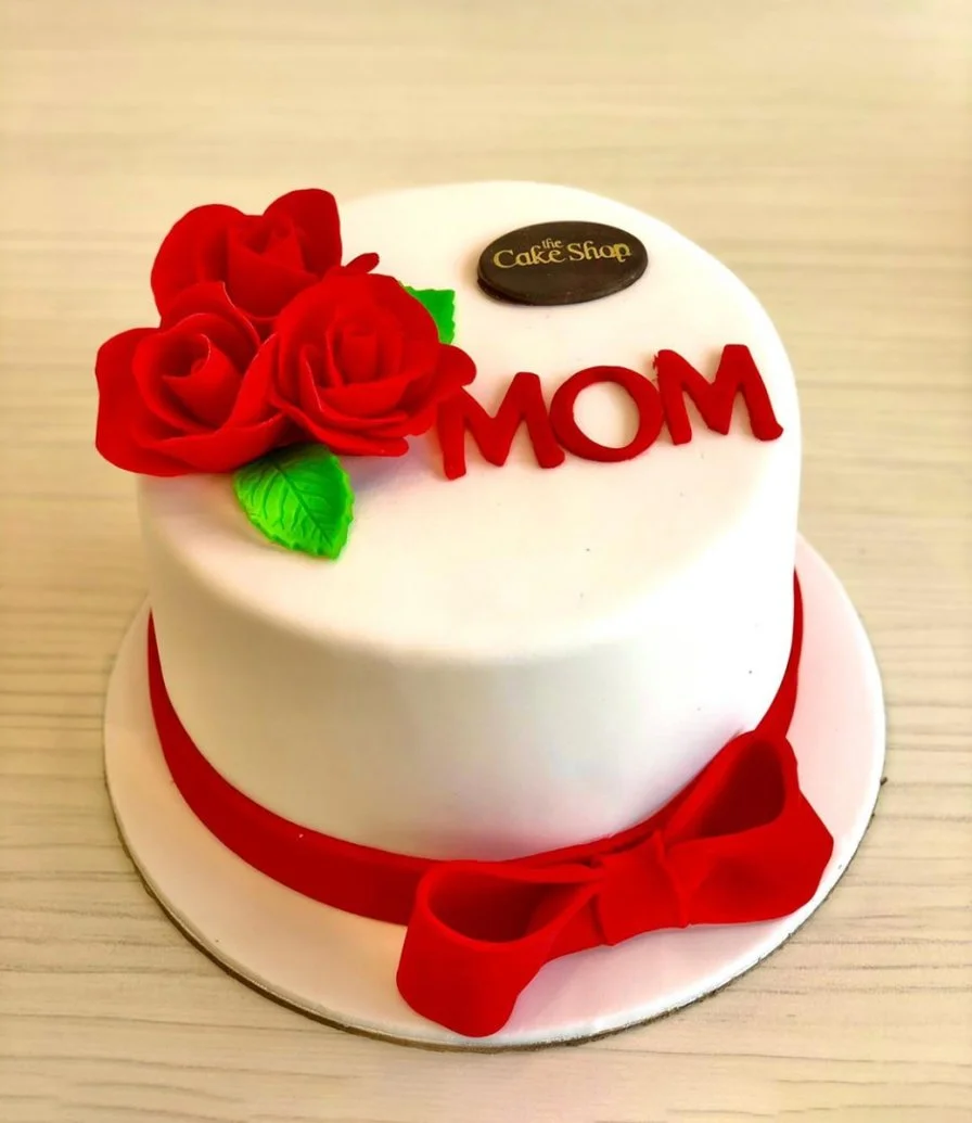 Red Roses Mom Cake by The Cake Shop