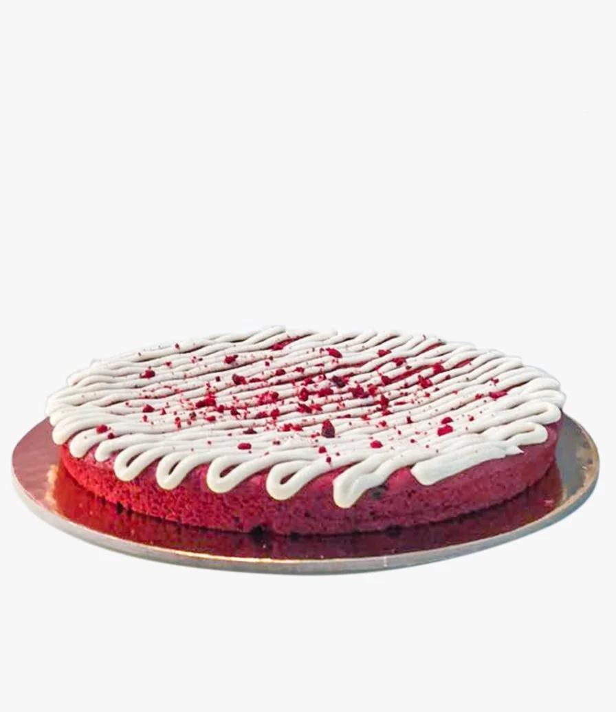 Red Velvet Cookie Cake With Cream Cheese