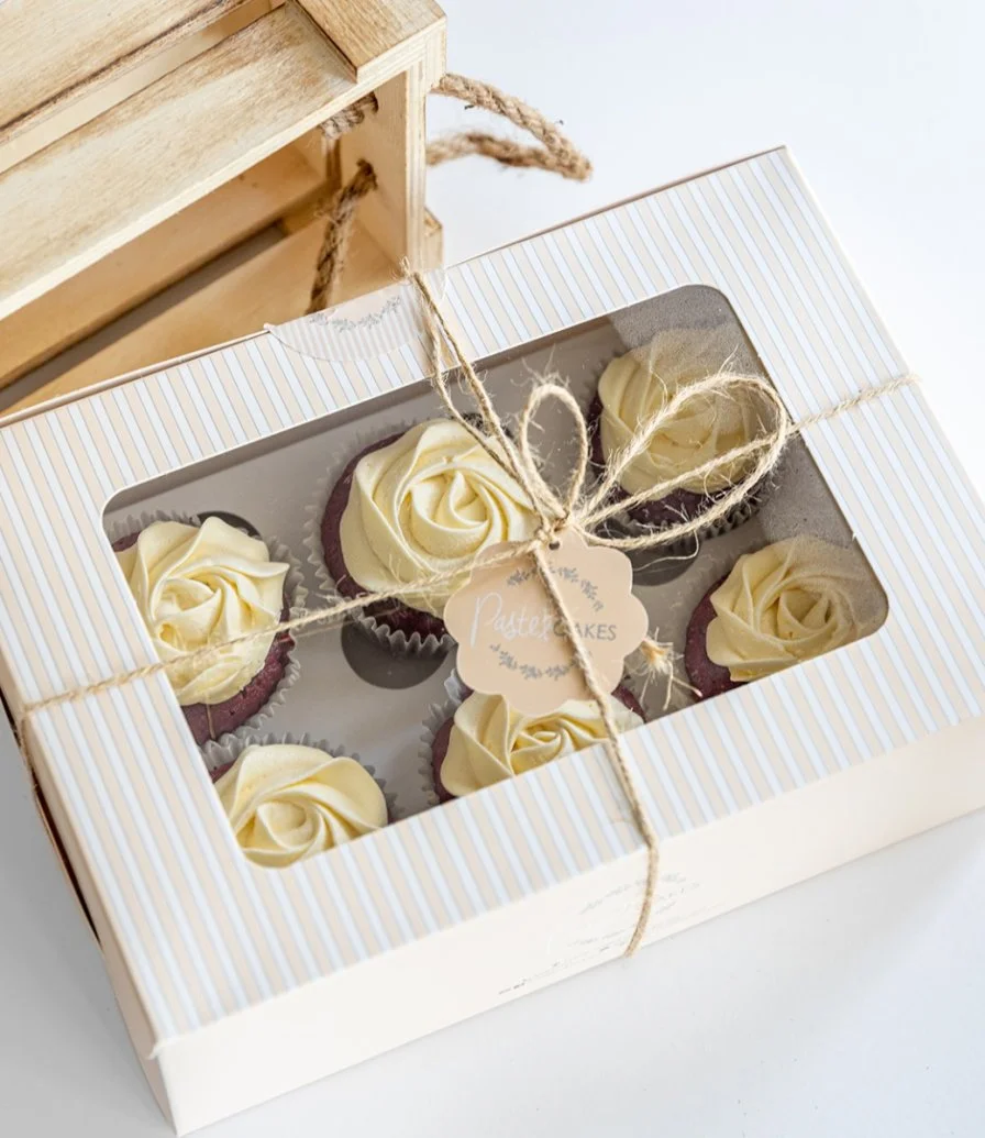 Red Velvet Cupcakes (Box of 6) by Pastel Cakes 
