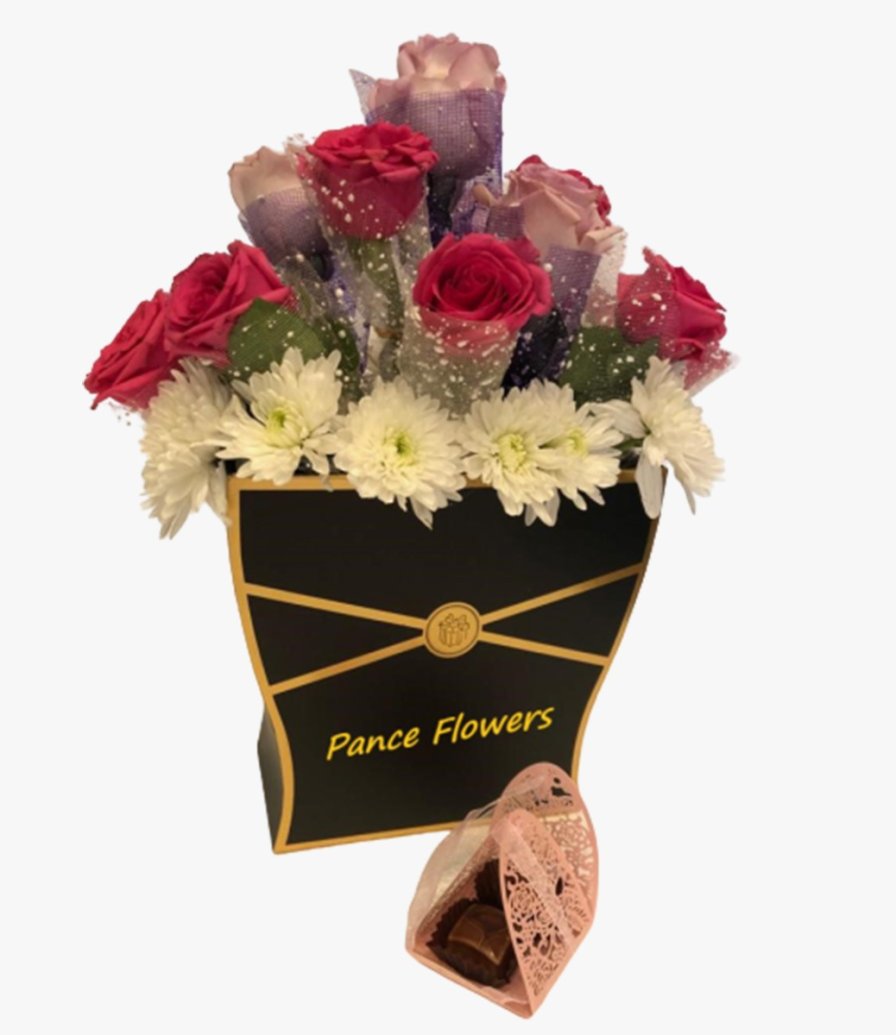 صندوق زهور رونق الحب من بانسيه