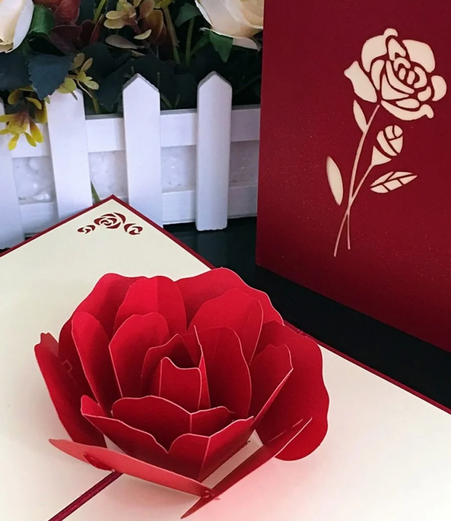 Rose 3D Greeting Card