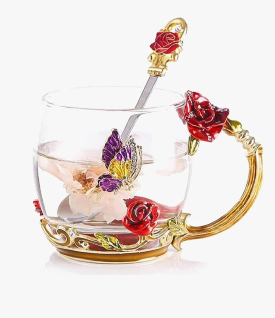 Rose and Butterfly Cup by De’longhi