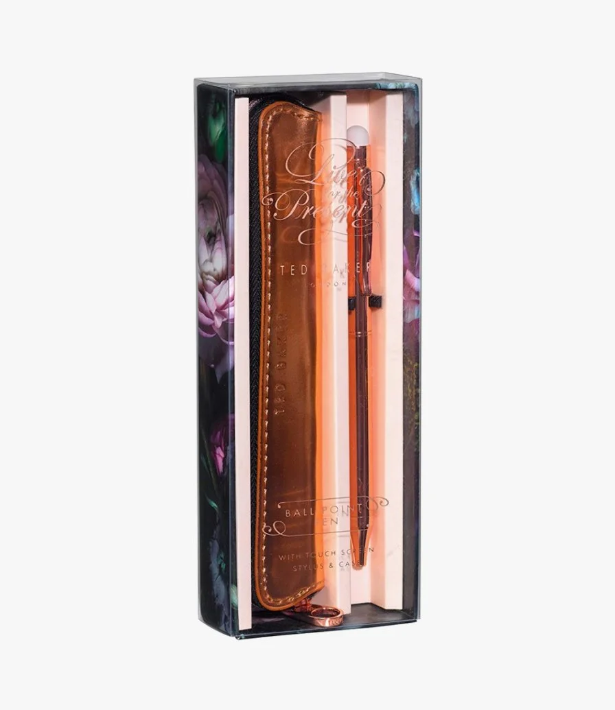 Rose Gold Touch Screen Pen & Pouch by Ted Baker