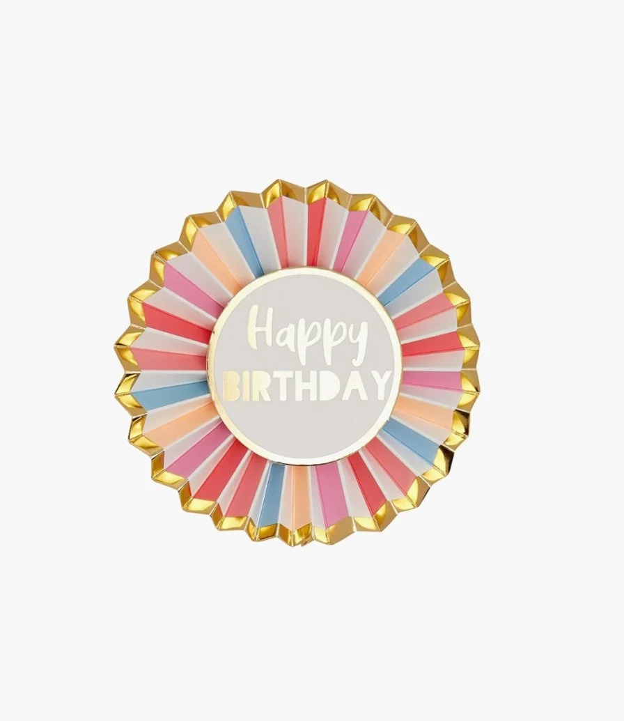 Rose Happy Birthday Badge by Talking Tables