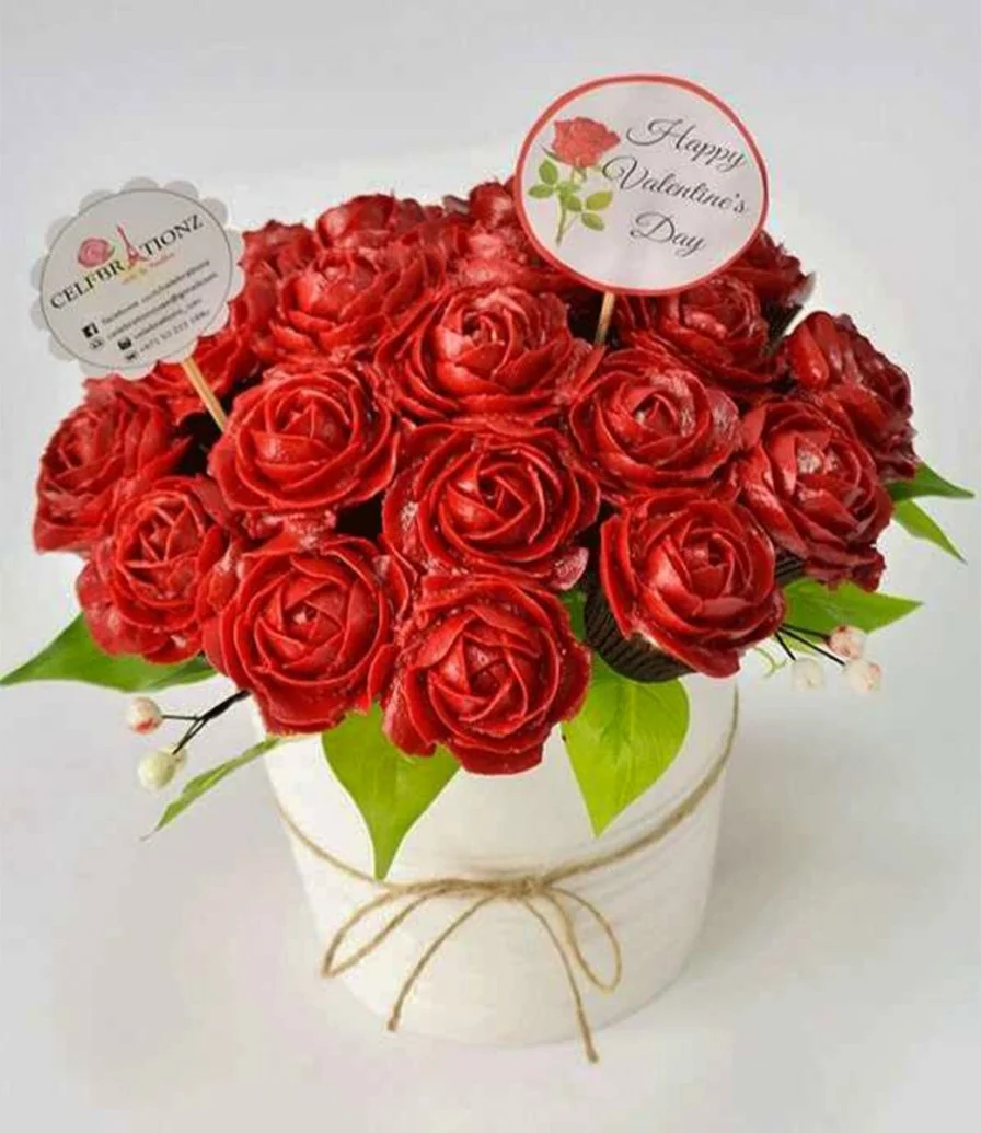 Rose Love Cupcake Bouquet By Sweet Celebrationz