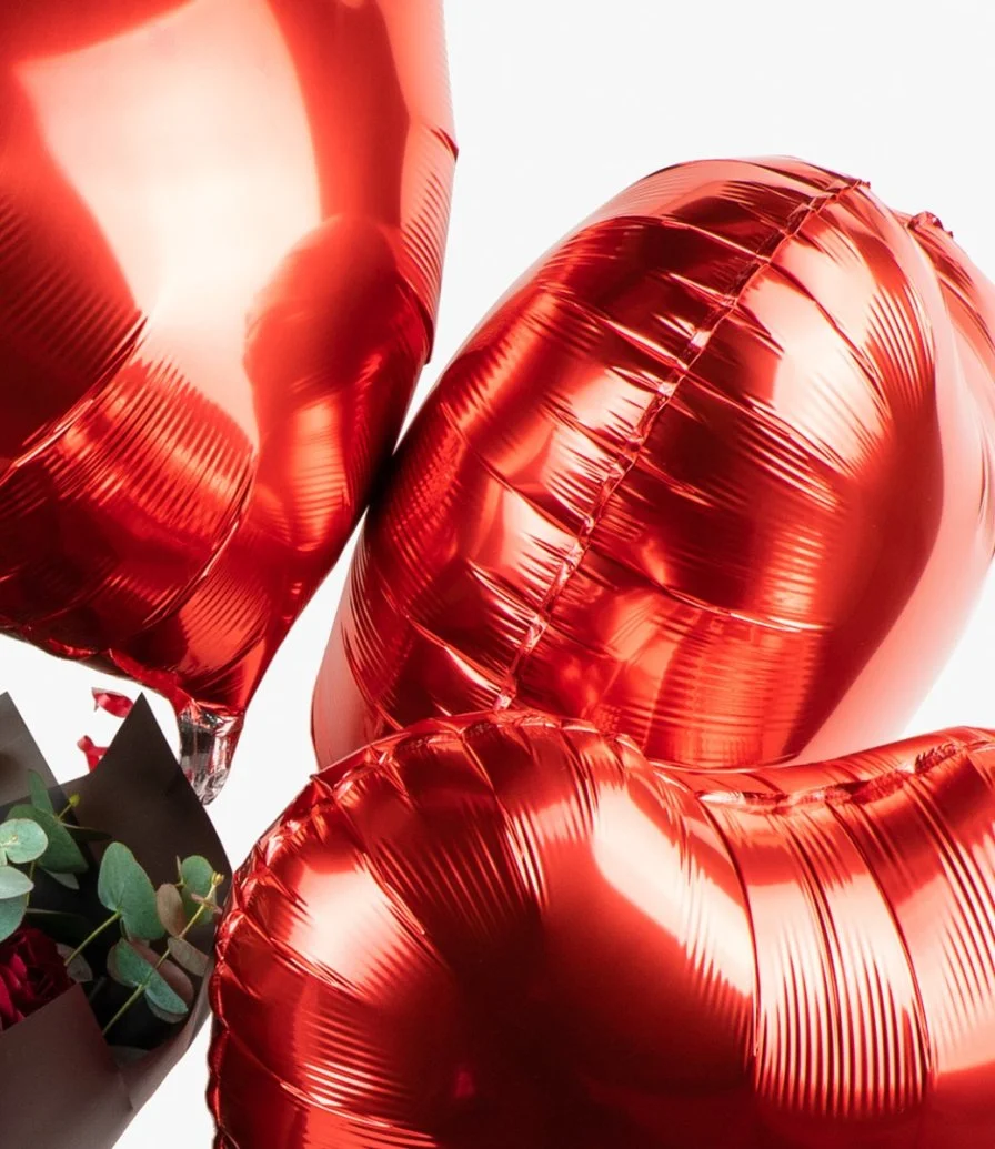 Roses, Balloons, & Chocolate Love Bundle
