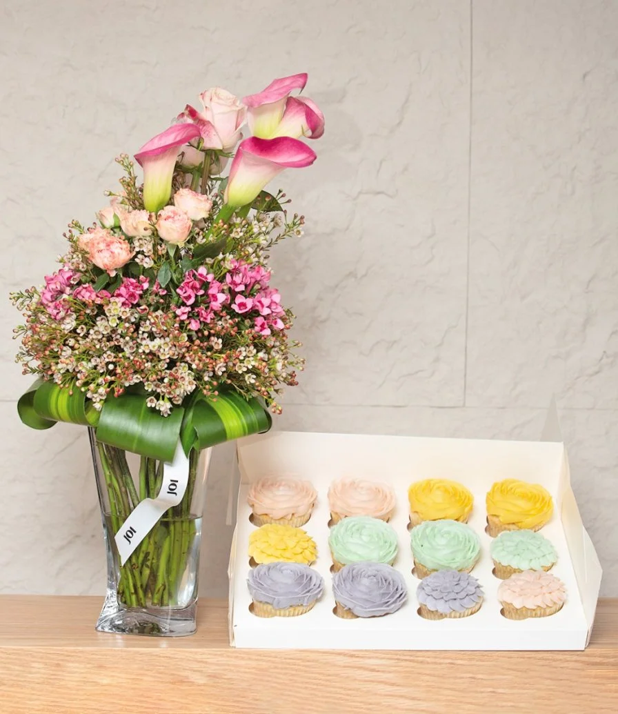 Roses Cupcakes by Magnolia and Flowers Bundle