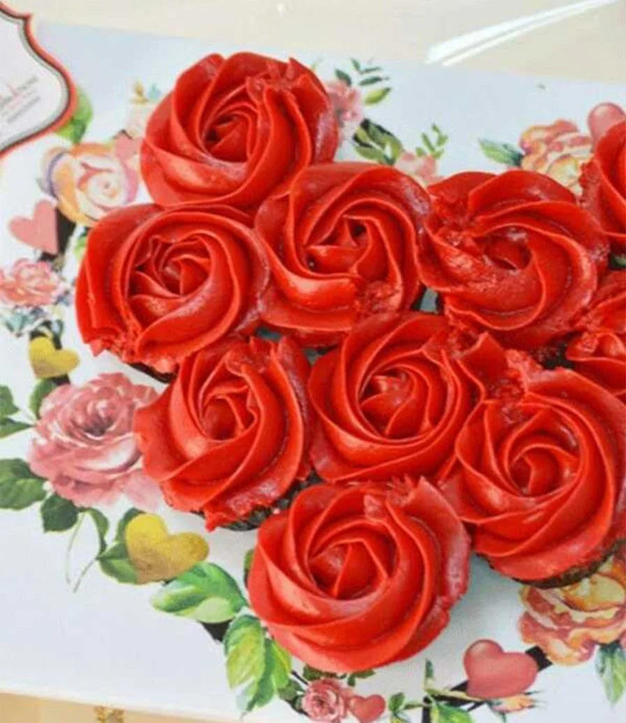 Rossetti Red Cupcake Heart Gift by Sweet Celebrationz