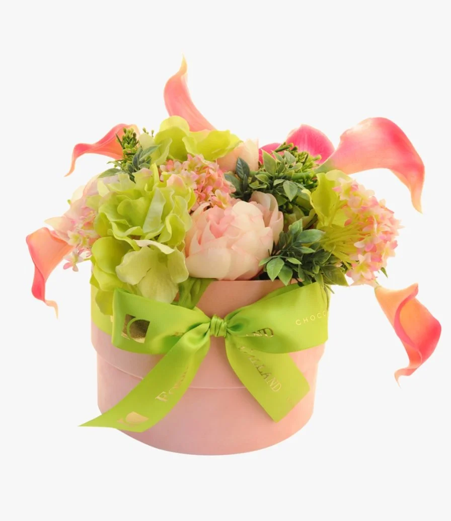 Round Velvet Flower Box by Forrey & Galland 