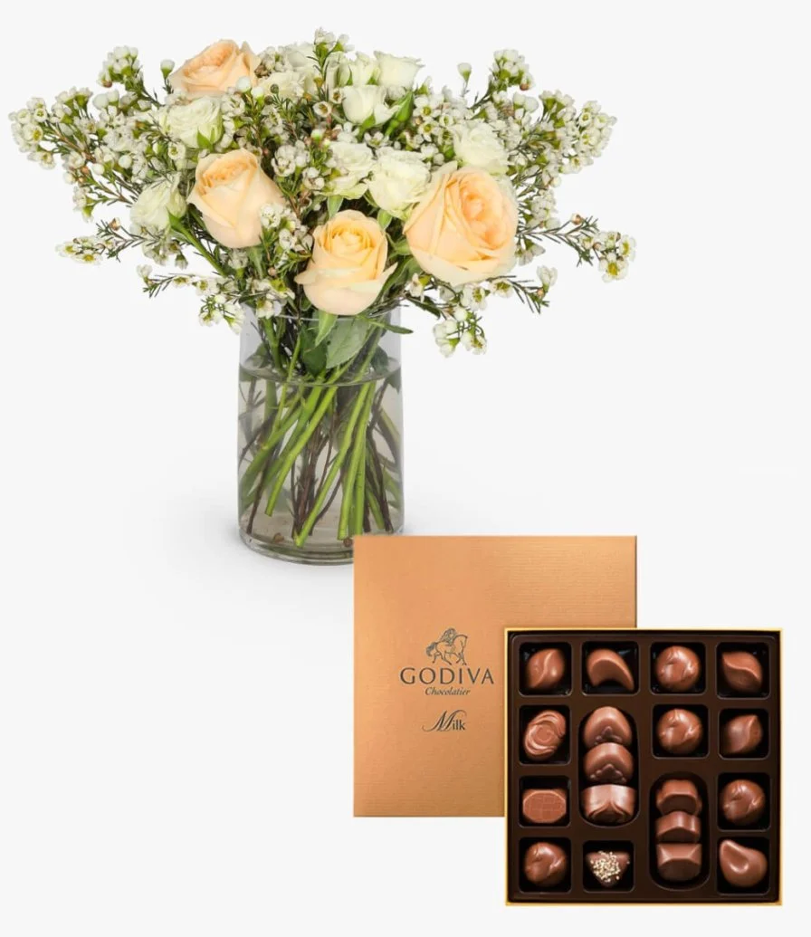 Godiva Chocolate & Flowers Gift Bundle