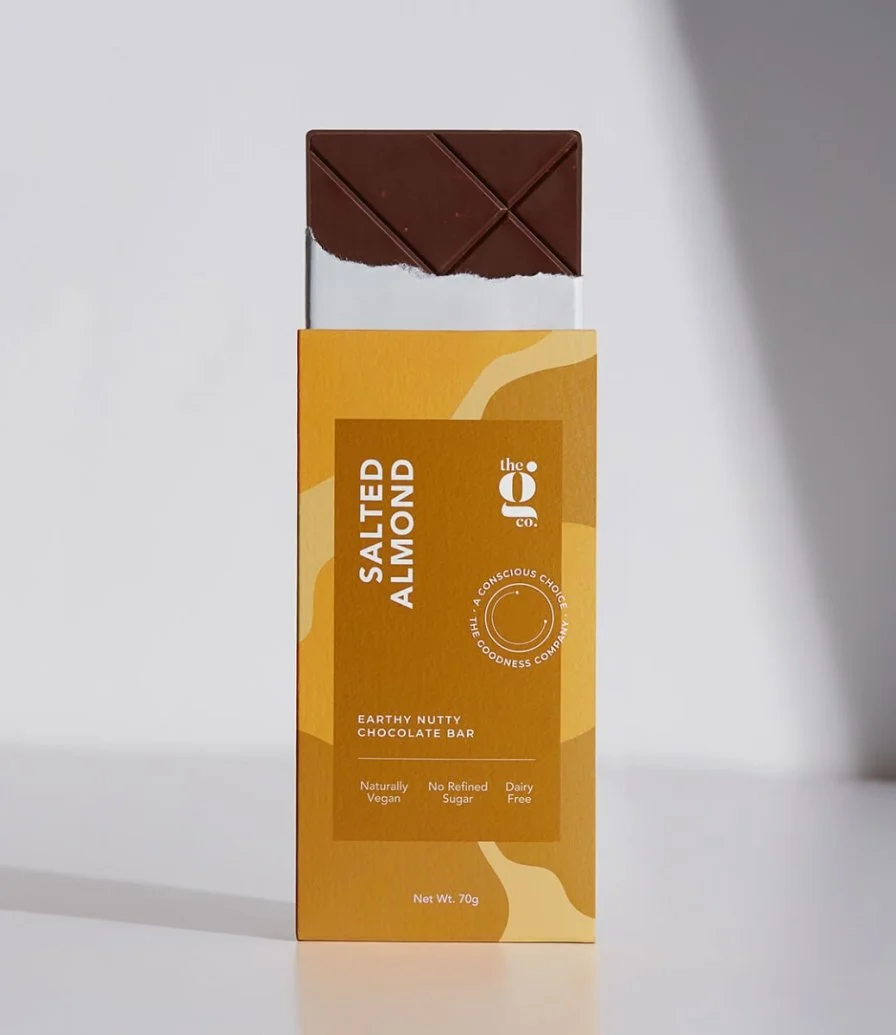Vegan Salted Almond Chocolate Bar by The Goodness Company