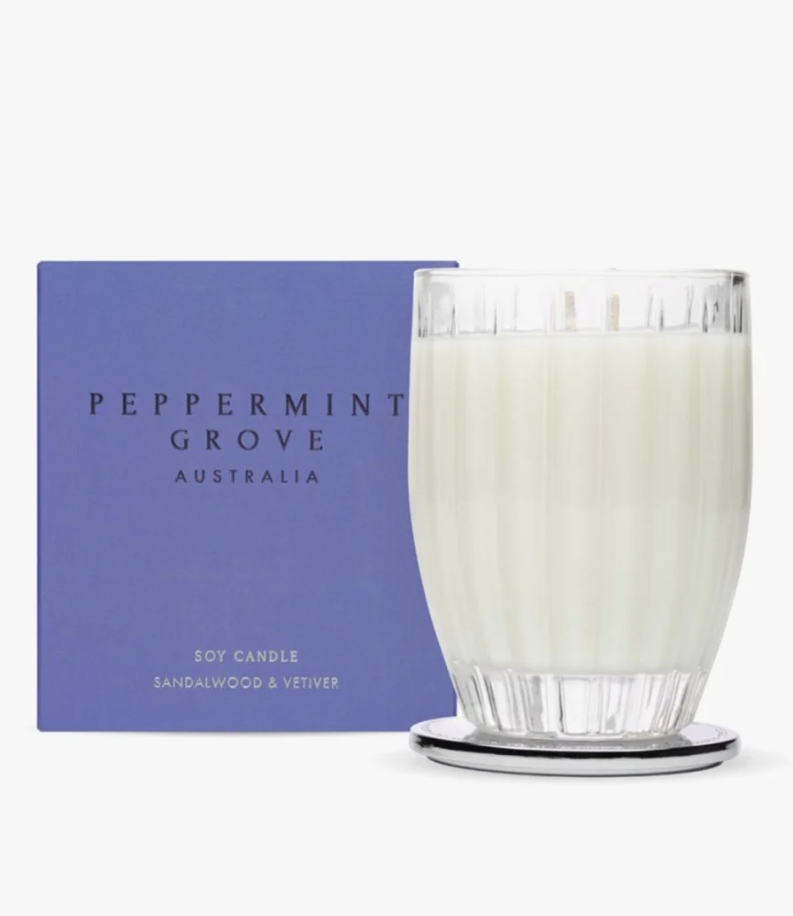 Sandalwood & Vetiver Large Candle from Peppermint Grove 