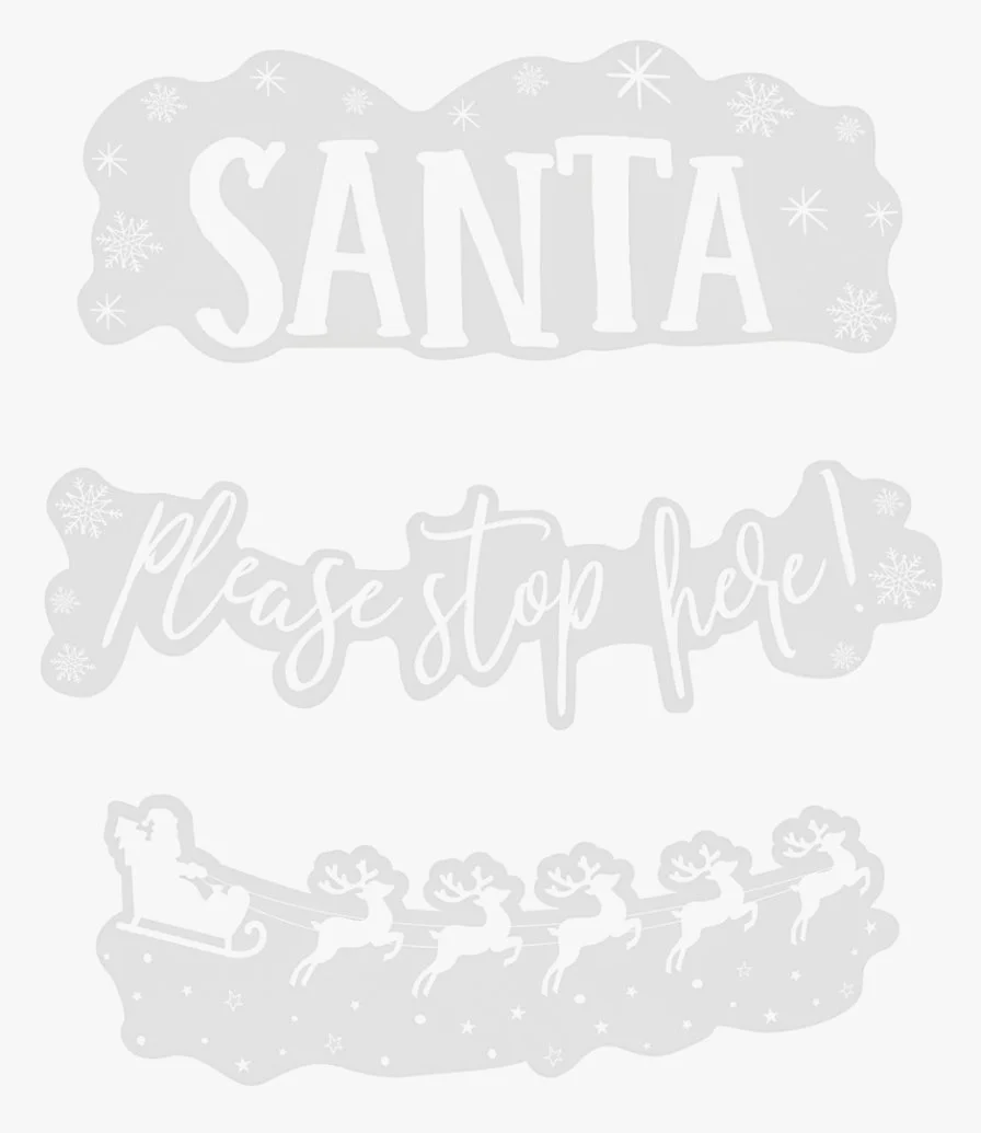 Santa Stop Here Window Sticker by Ginger Ray