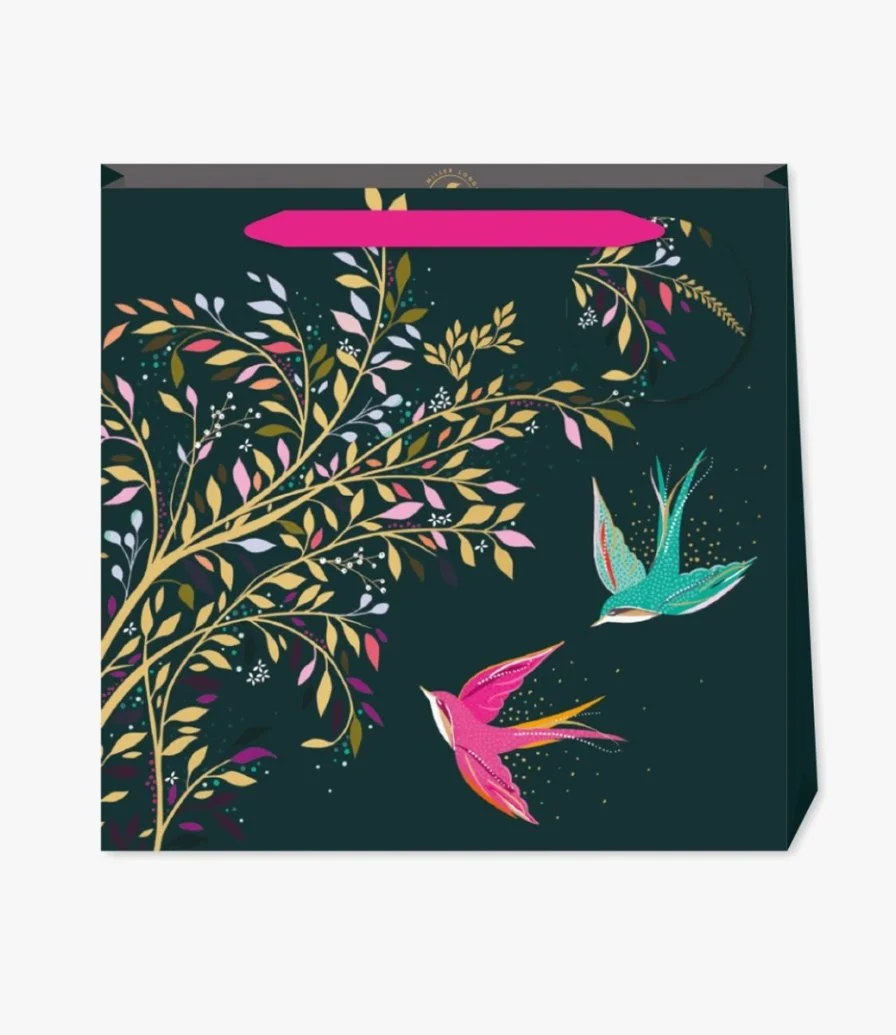 Sara Miller Green Hummingbird Medium Gift Bag