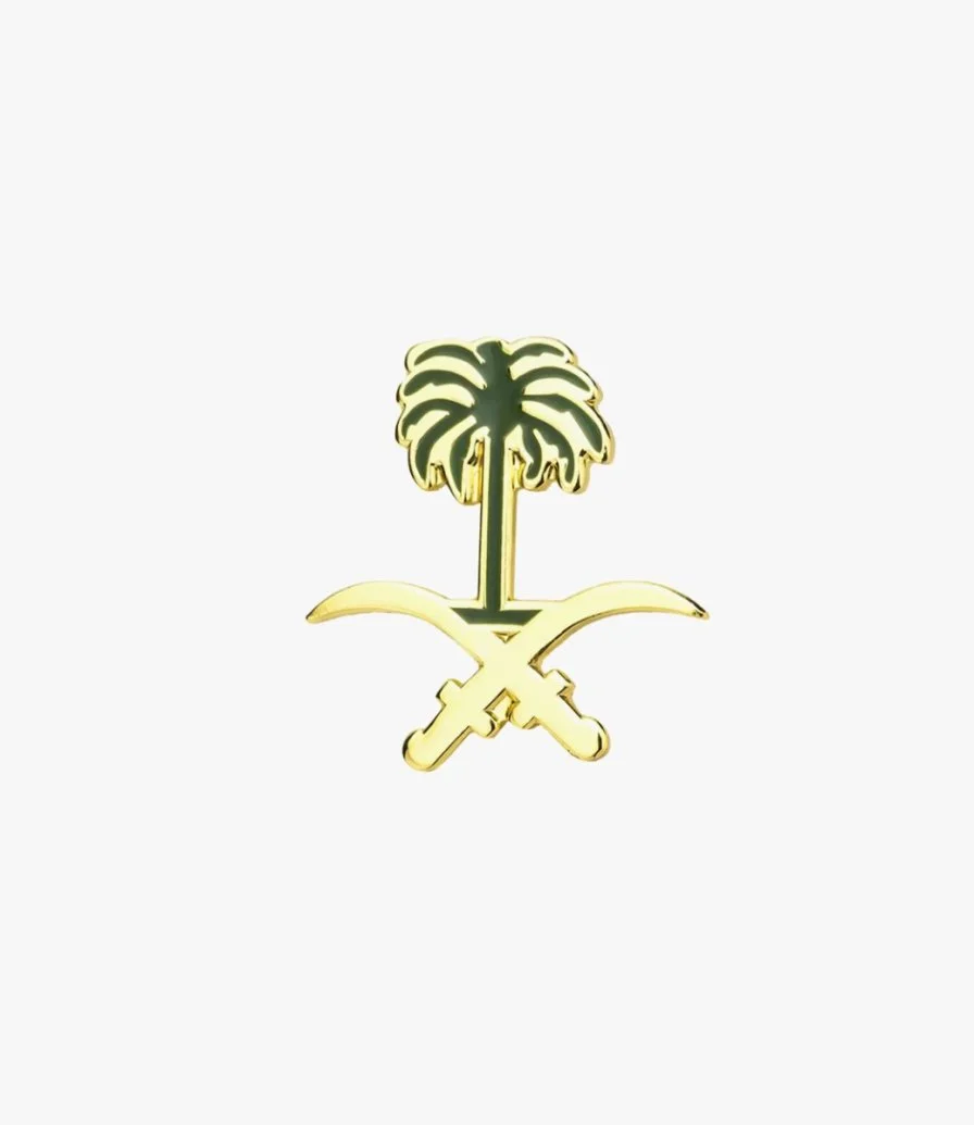 Saudi Arabia badge flag brooch - 1