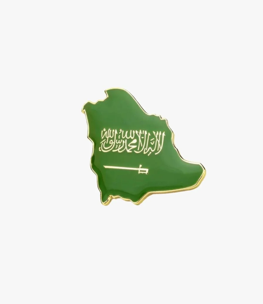Saudi Arabia badge flag brooch - 2