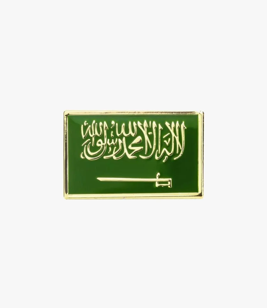 Saudi Arabia badge flag brooch - 3