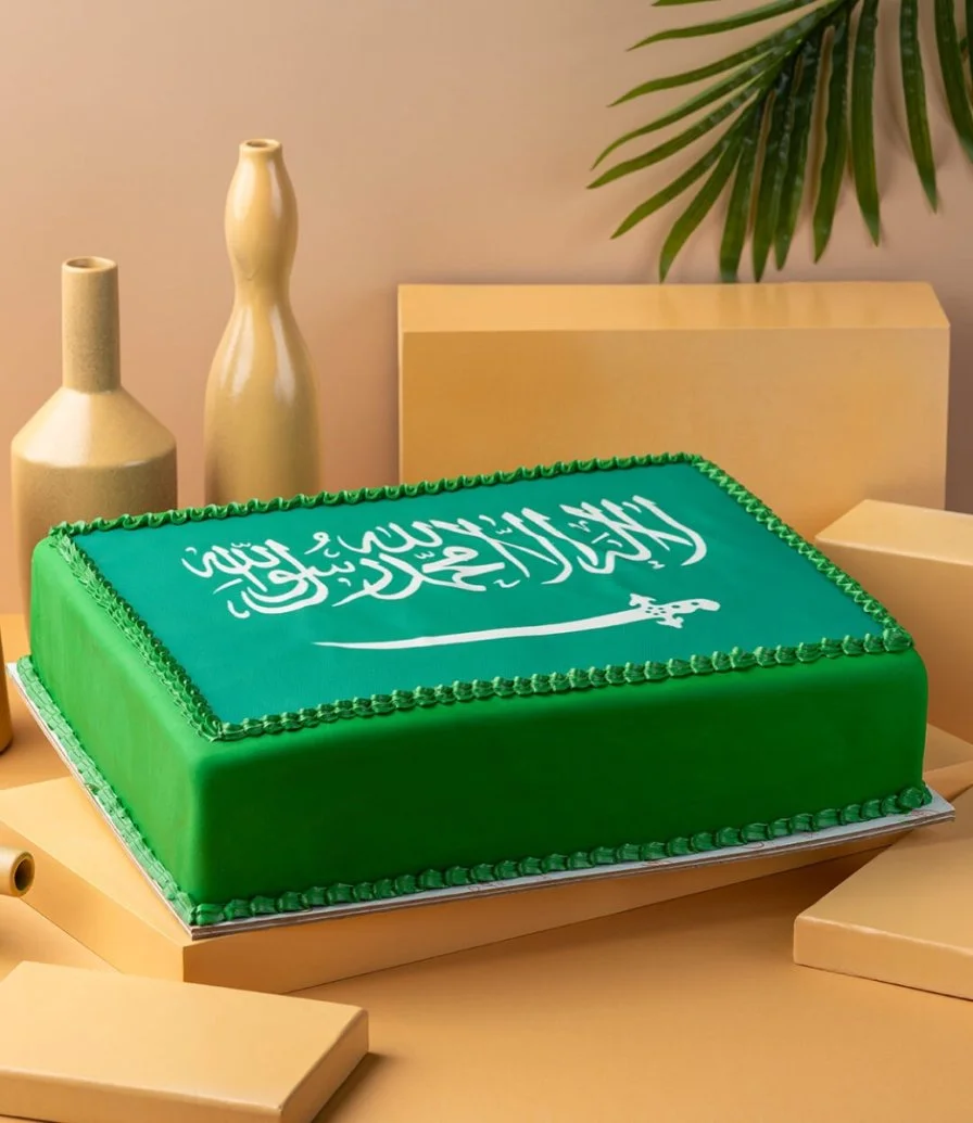 Saudi Flag Cake National Day