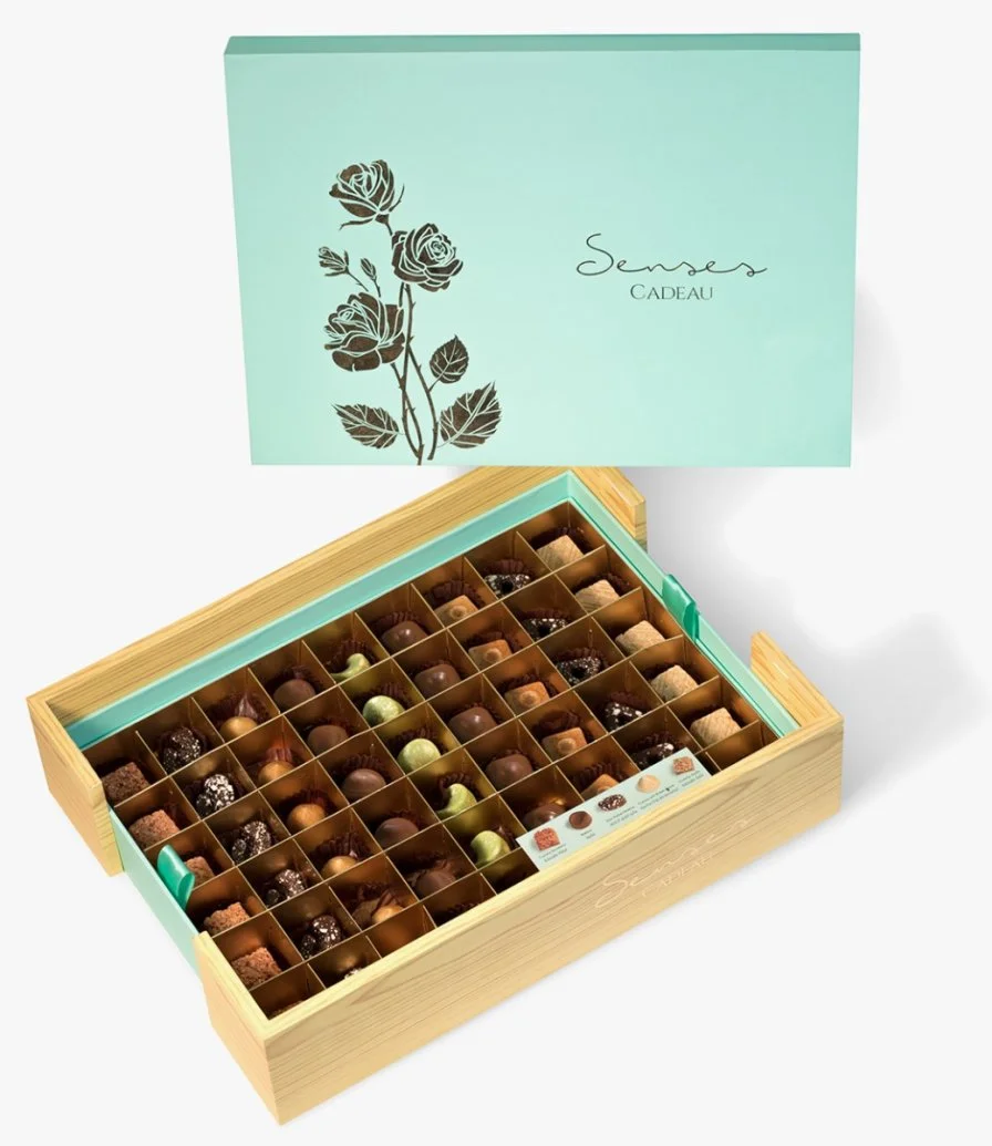 Senses Assorted Chocolate Wooden Box 