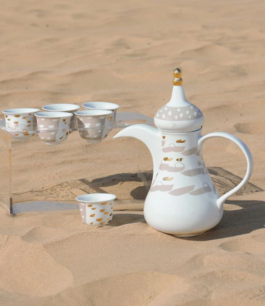 طقم 6 فناجين قهوة عربية جود من صلصال