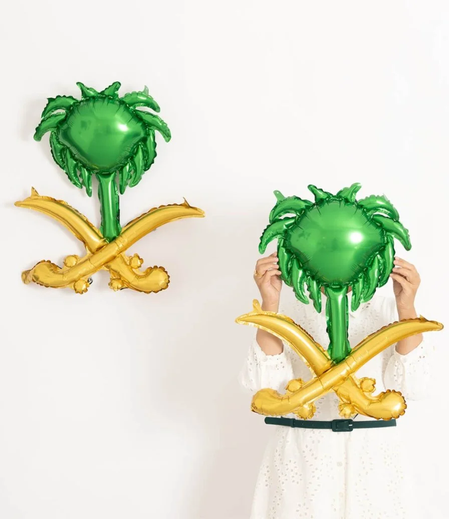 Two Swords and Palm Balloons Set