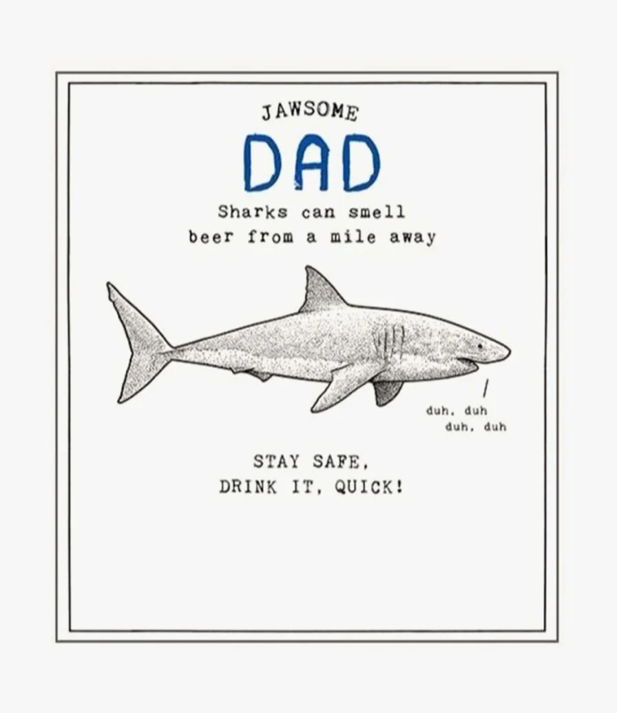 Shark Jawsome Dad Greeting Card